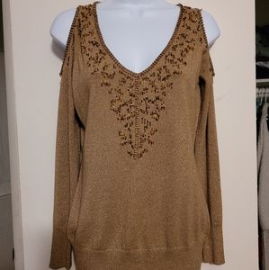 Cache Open Shoulder Long Sleeve